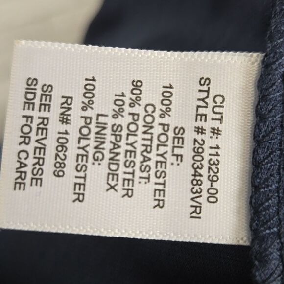 Navy Blue Ruched Dress Silver Rhinestone Studded Rosette Lace Prom Hoco Dance - Picture 12 of 13